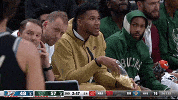 Milwaukee Bucks Popcorn GIF by NBA