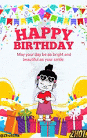 Happy Day Birthday GIF by Zhotcita