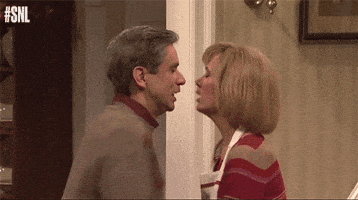 Kristen Wiig Kiss GIF by Saturday Night Live