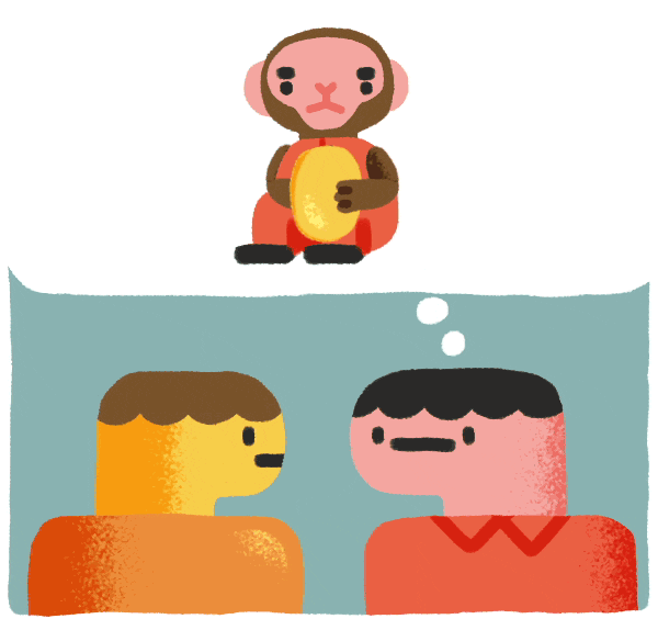 monkey shut up GIF by Alberto Pozo