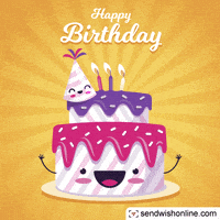 Happy Birthday Stars GIF by sendwishonline.com