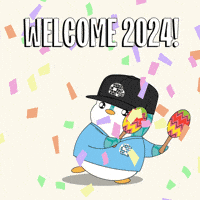 New Year Celebration GIF by Pudgy Penguins