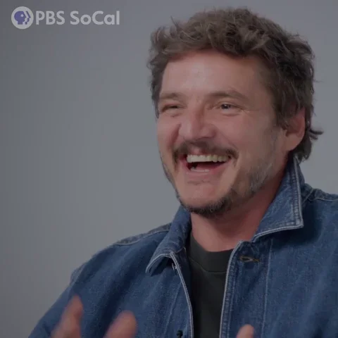 Pedro Pascal Laughing GIF