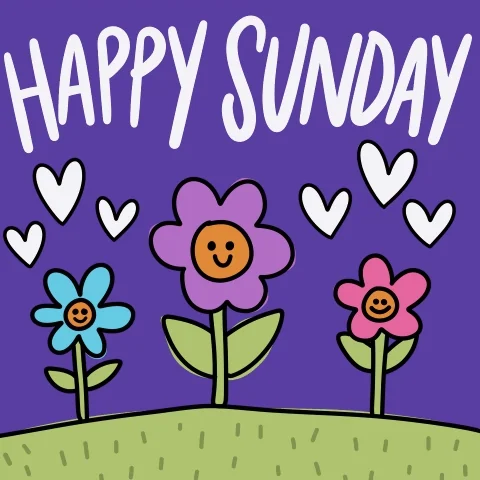 Happy Sunday Flowers GIF