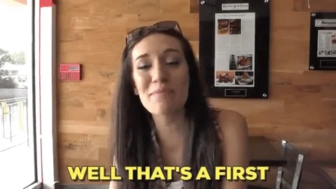 sarcastic first time GIF