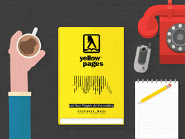 yellow pages motion graphics GIF by Zach Ritchie