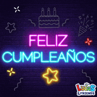 Glow Happy Birthday GIF by Lucas and Friends by RV AppStudios