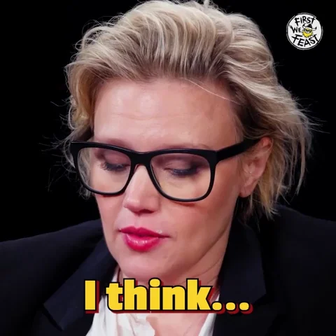 Kate Mckinnon Hot Ones GIF