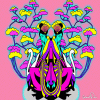 stoned psychedelic art GIF by Grande Dame