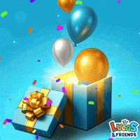 Celebrate Happy Birthday GIF by Lucas and Friends by RV AppStudios