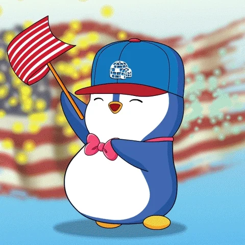 4Th Of July Usa GIF by Pudgy Penguins