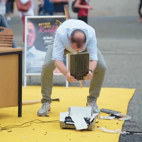Office Destroy GIF by FDP MĂĽnchen