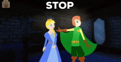 Stop Cut That Out GIF by Joy Everafter Stories