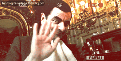 mr bean hello GIF