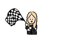 Chequered Flag Racing Sticker