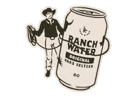Texas Cowboy Sticker by Lone River Ranch Water