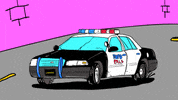 Driving Cop Car GIF by deladeso