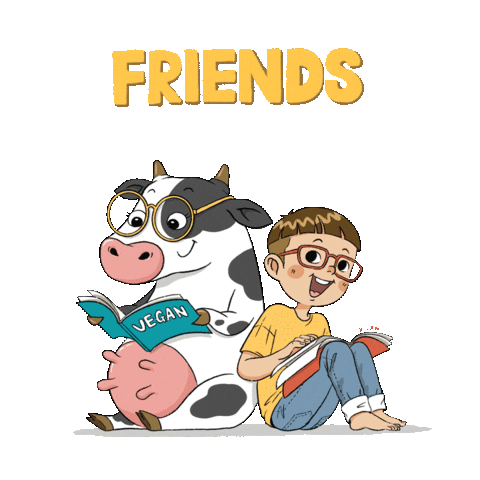 SongThuanChay vegan love animals friends not food Sticker