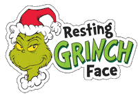 The Grinch Christmas Sticker by DrSeuss