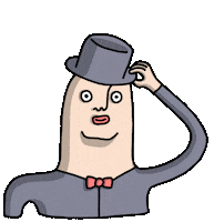 Hat Hello Sticker by Shenja