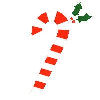 Candy Cane Christmas Sticker