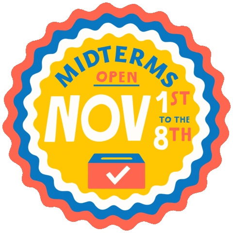 Voting Midterm Elections Sticker by imrobinthisjoint