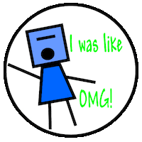 stick figure omg STICKER