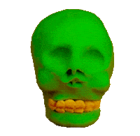 Skull Claymation Sticker by erma fiend