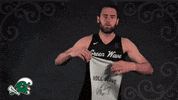 waving men's basketball GIF by GreenWave