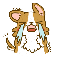 Sad Welsh Corgi Sticker by Lazy Corgi