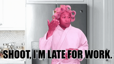 Monday Running Late GIF by Robert E Blackmon