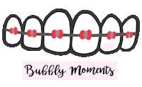 teeth smile Sticker by Bubbly Moments