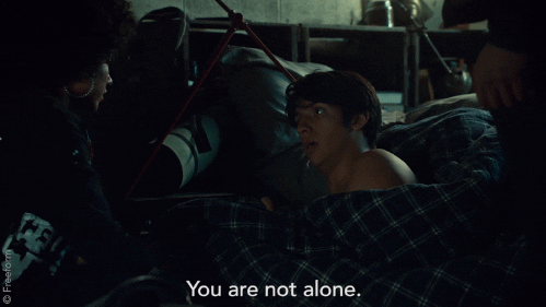 you are not alone friends GIF by Shadowhunters
