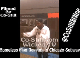 Homeless Man Raps in Chicago Subway Station