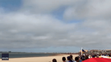 Crowd Cheers on Cadiz Beach as Annual Horse Races Kick Off