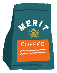 meritcoffee coffee enjoy latte morning coffee Sticker
