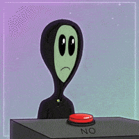 Red Button No GIF by Lonely Aliens