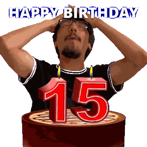 15 Years Old 15Th Birthday Sticker