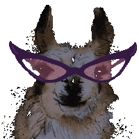 Glasses Llama Sticker