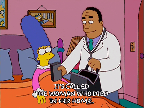 marge simpson bed GIF
