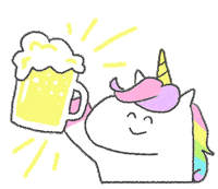 LunaRucola happy beer cheers 乾杯 Sticker