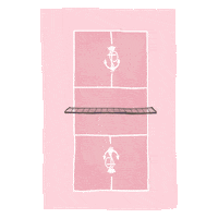 Tennis Court Pink Sticker by Hamilton Princess, Bermuda, A Fairmont Managed Hotel