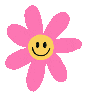 Smiley Face Flower Sticker by Happy Peach Club