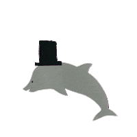 sticker dolphin by Philippa Rice