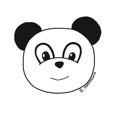 Panda Pensando Sticker