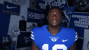 Byu Football Heart GIF by BYU Cougars