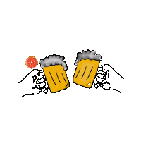 alexandraandreeva0bfe fun party beer cheers Sticker