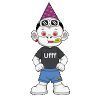 Uf White Monkey Sticker by Zhot