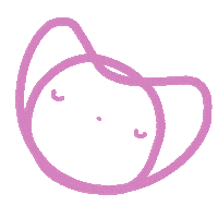 Pink Croissant Sticker