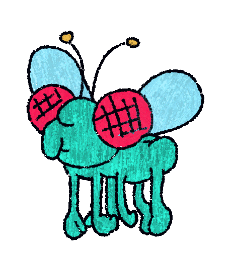 Drawing Fly Sticker
